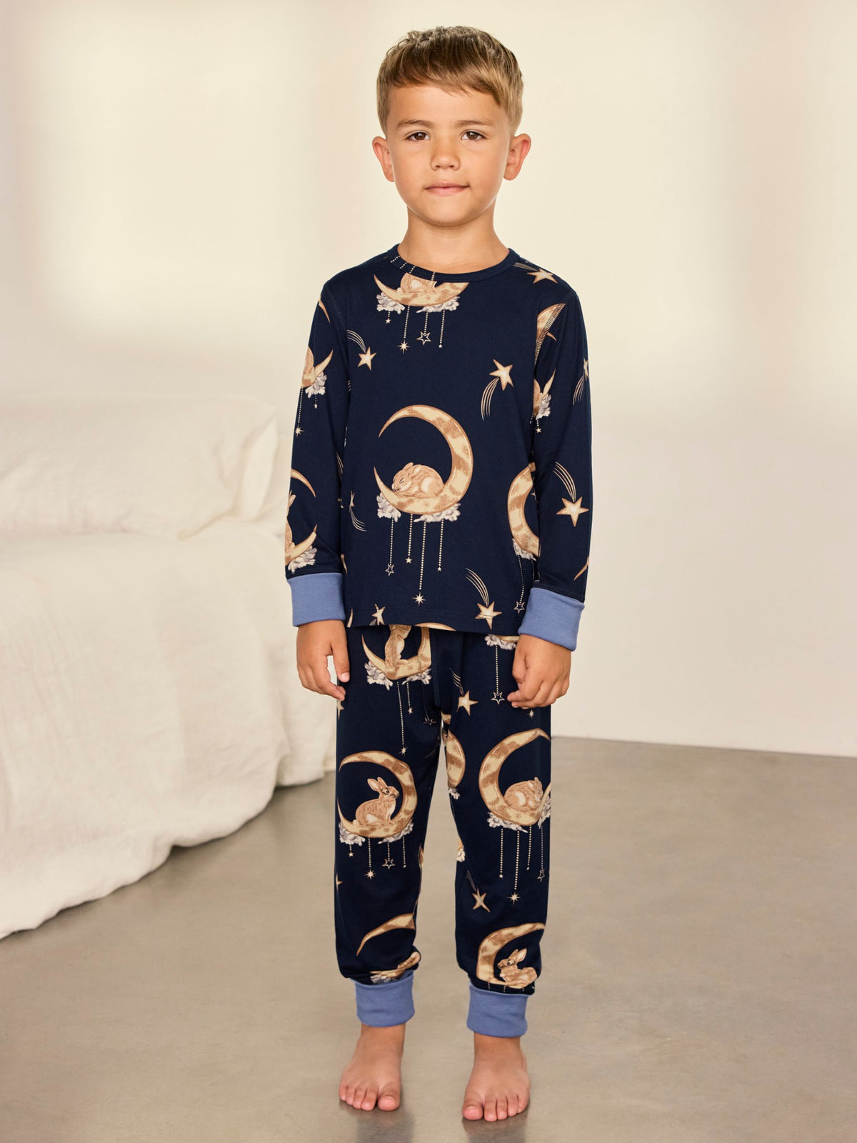 Dsiney Kidz - Chelsea Peers Blue Kids Lunar Bunny Print Long Pyjamas Set image 1