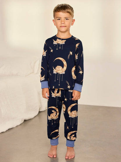 Dsiney Kidz - Chelsea Peers Blue Kids Lunar Bunny Print Long Pyjamas Set image 1