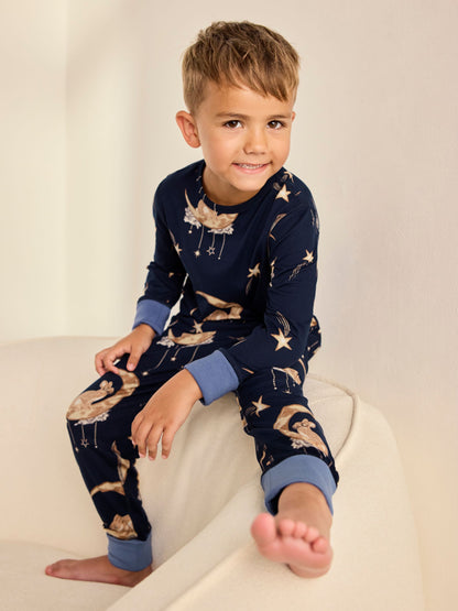 Dsiney Kidz - Chelsea Peers Blue Kids Lunar Bunny Print Long Pyjamas Set image 5