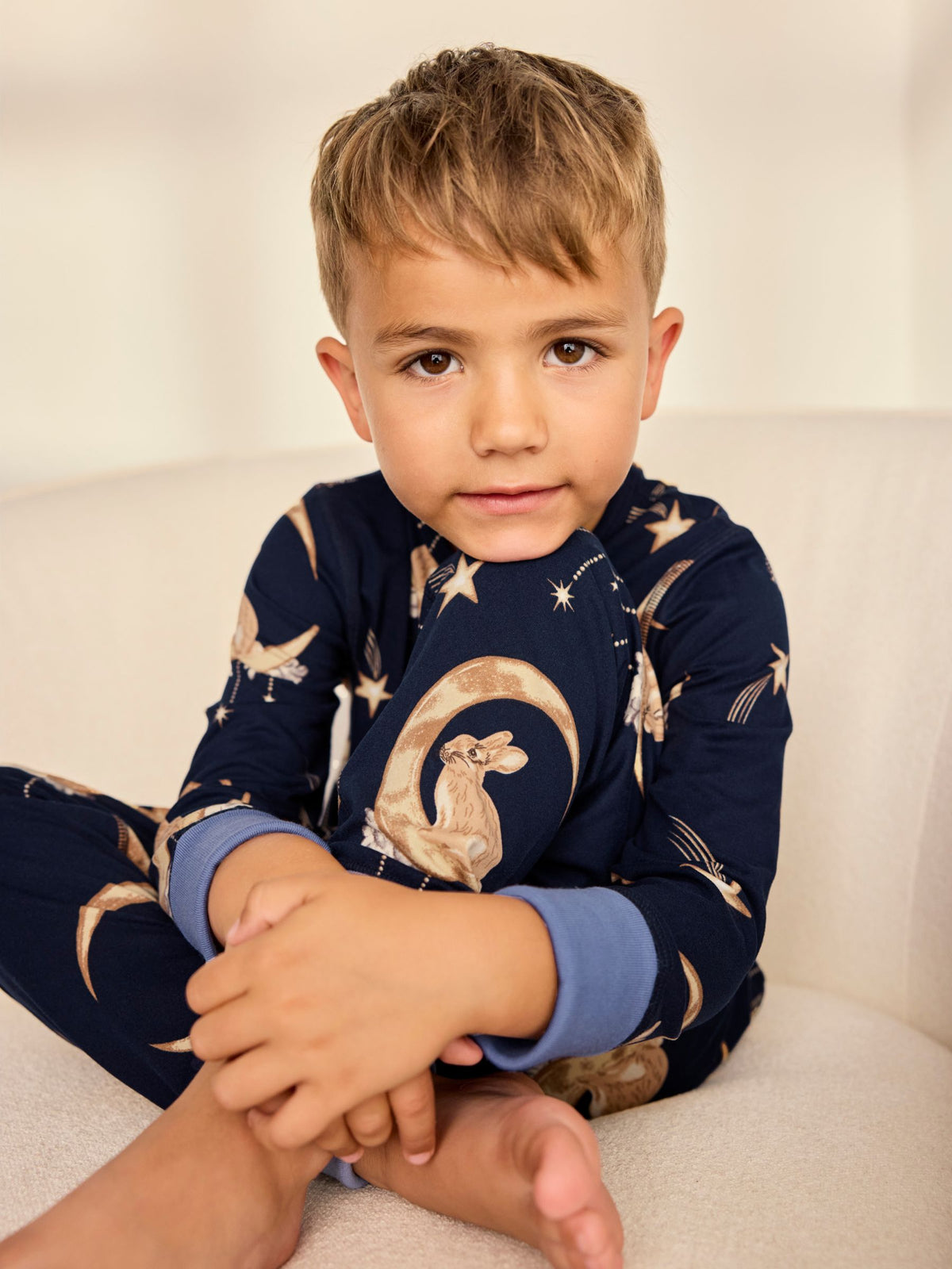 Dsiney Kidz - Chelsea Peers Blue Kids Lunar Bunny Print Long Pyjamas Set image 6