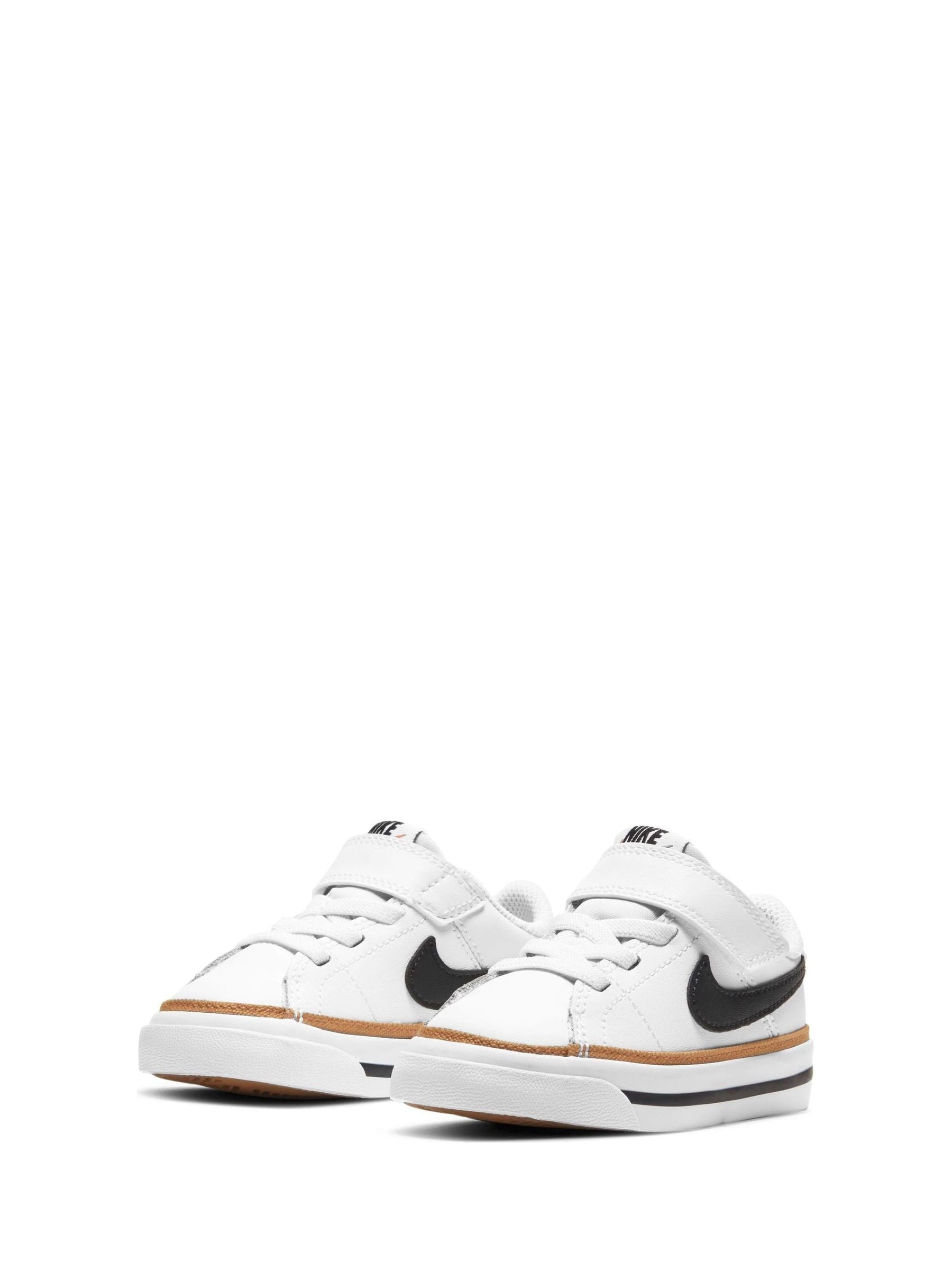 Nike White/Black Infant Court Legacy Trainers image 1