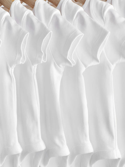 White Essential 10 Pack Short Sleeve Bodysuits image 3