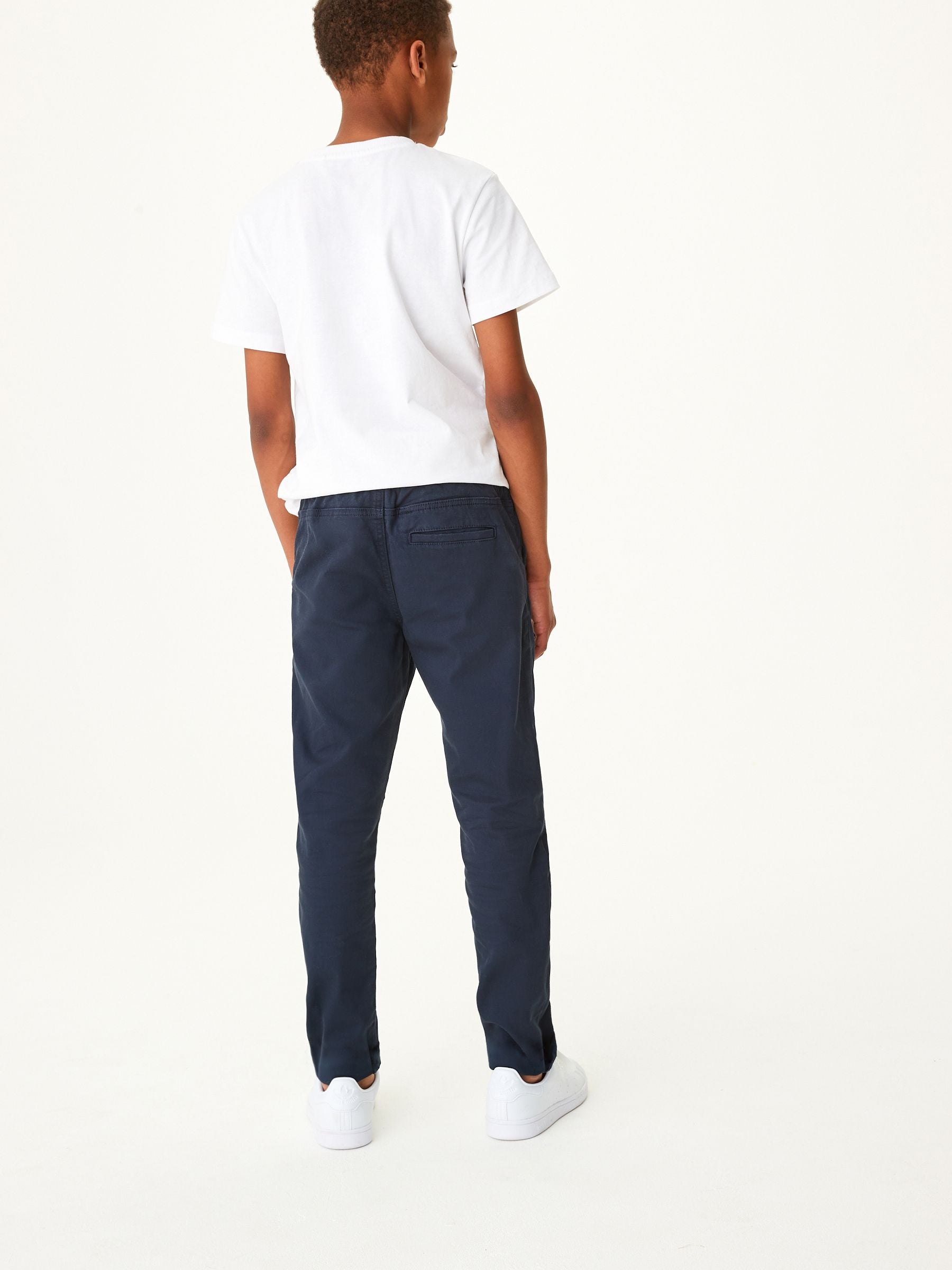 Dsiney Kidz - Navy Blue Regular Fit Rib Waist Pull-On Trousers (3-16yrs) image 2