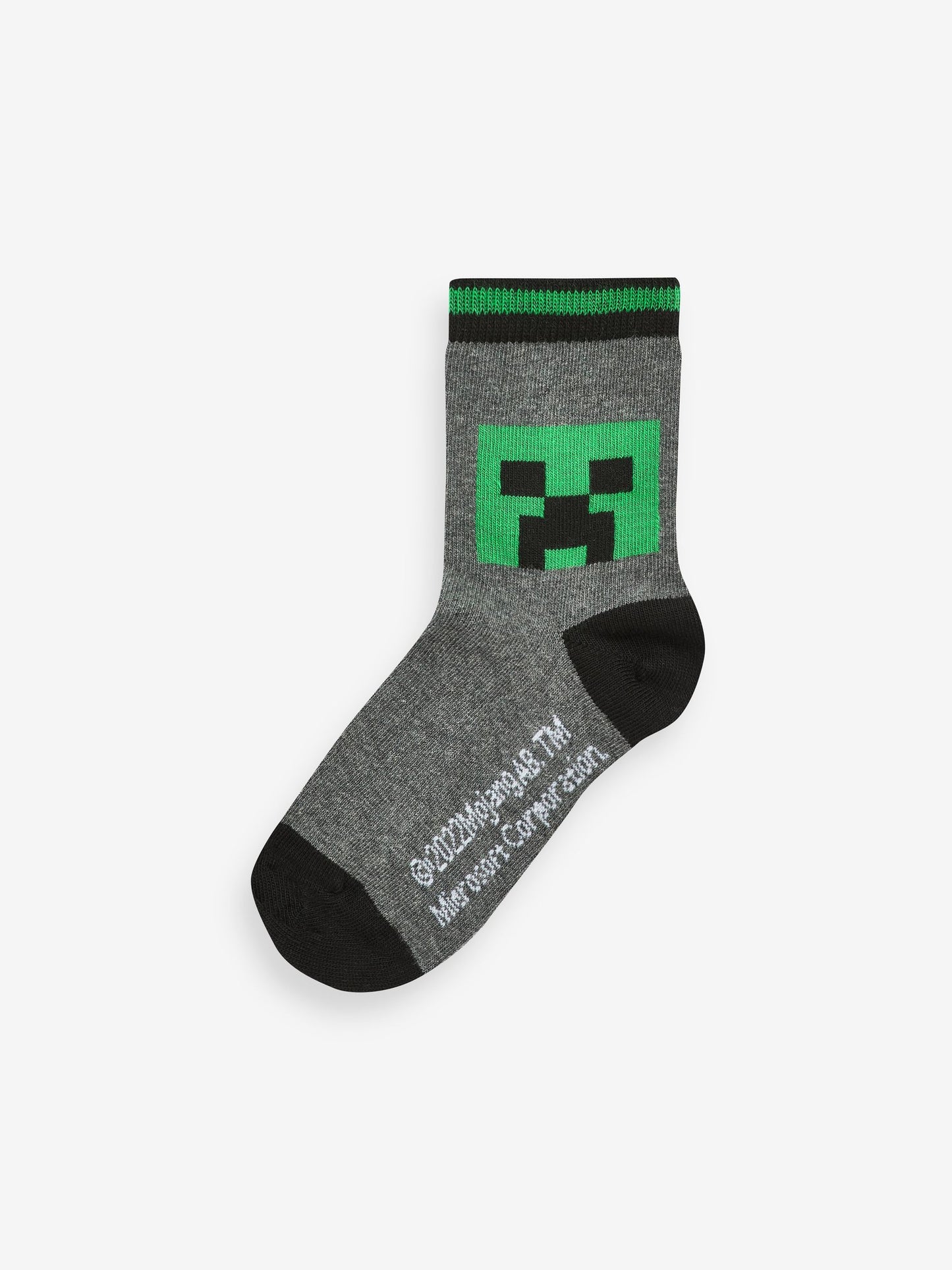 Dsiney Kidz - Minecraft Creeper Character Cotton Rich Socks 5 Pack image 4