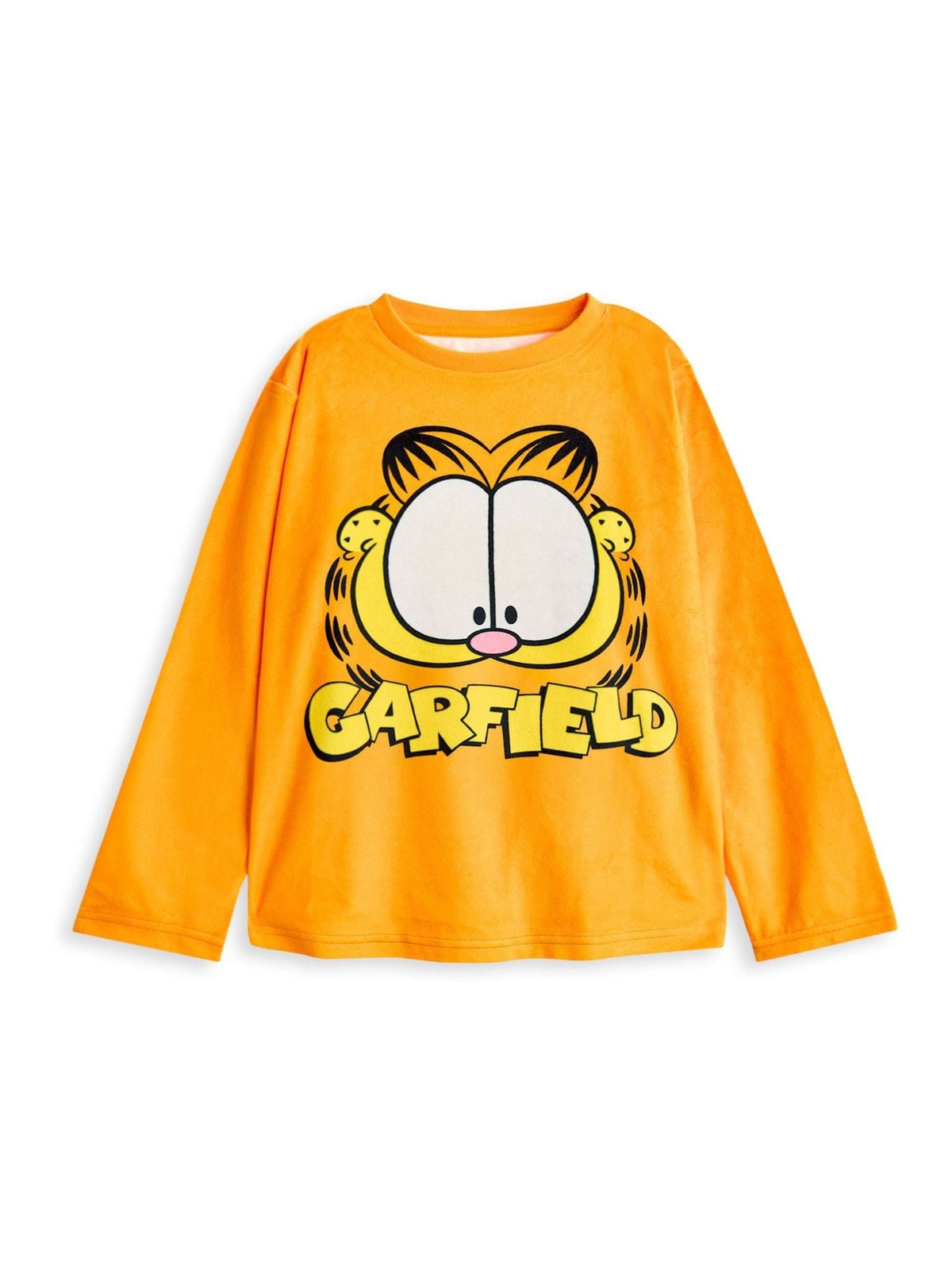 Vanilla Underground Orange Garfield Big Face Long Sleeve Long Leg Pyjamas Set - image 2