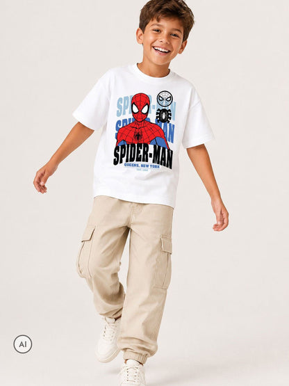 Brand Threads White Spiderman T-Shirt - image 2