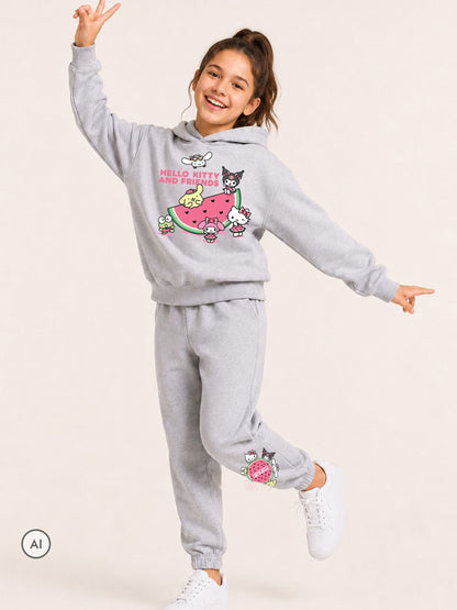 Dsiney Kidz - Brand Threads Grey Hello Kitty Hoodie & Joggers Set image 1