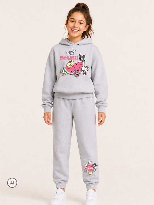 Dsiney Kidz - Brand Threads Grey Hello Kitty Hoodie & Joggers Set image 2