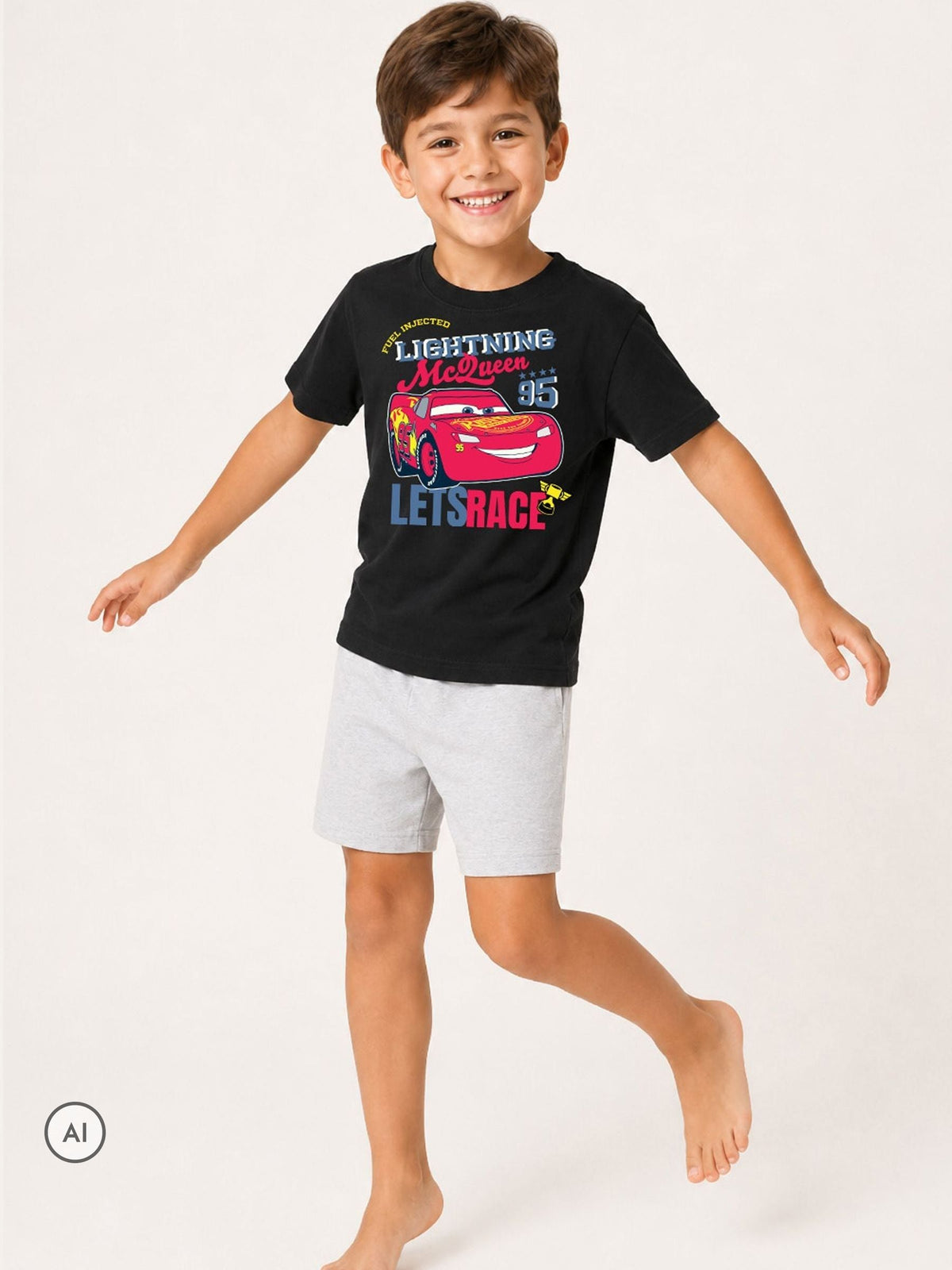 Brand Threads Black Cars Short Pyjamas Set - image 1