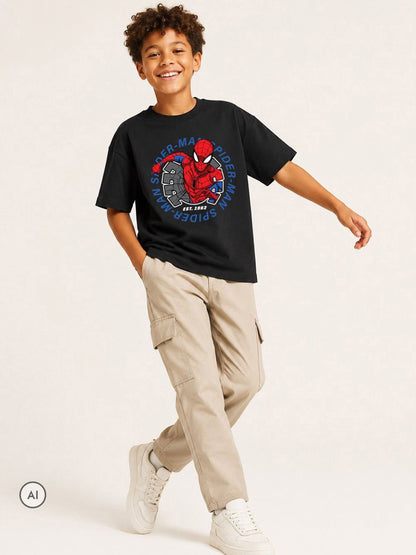 Brand Threads Black Spiderman T-Shirt - image 3