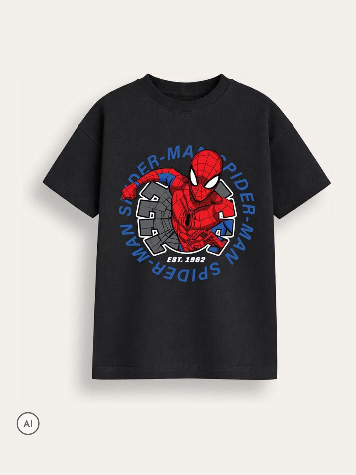 Brand Threads Black Spiderman T-Shirt - image 4