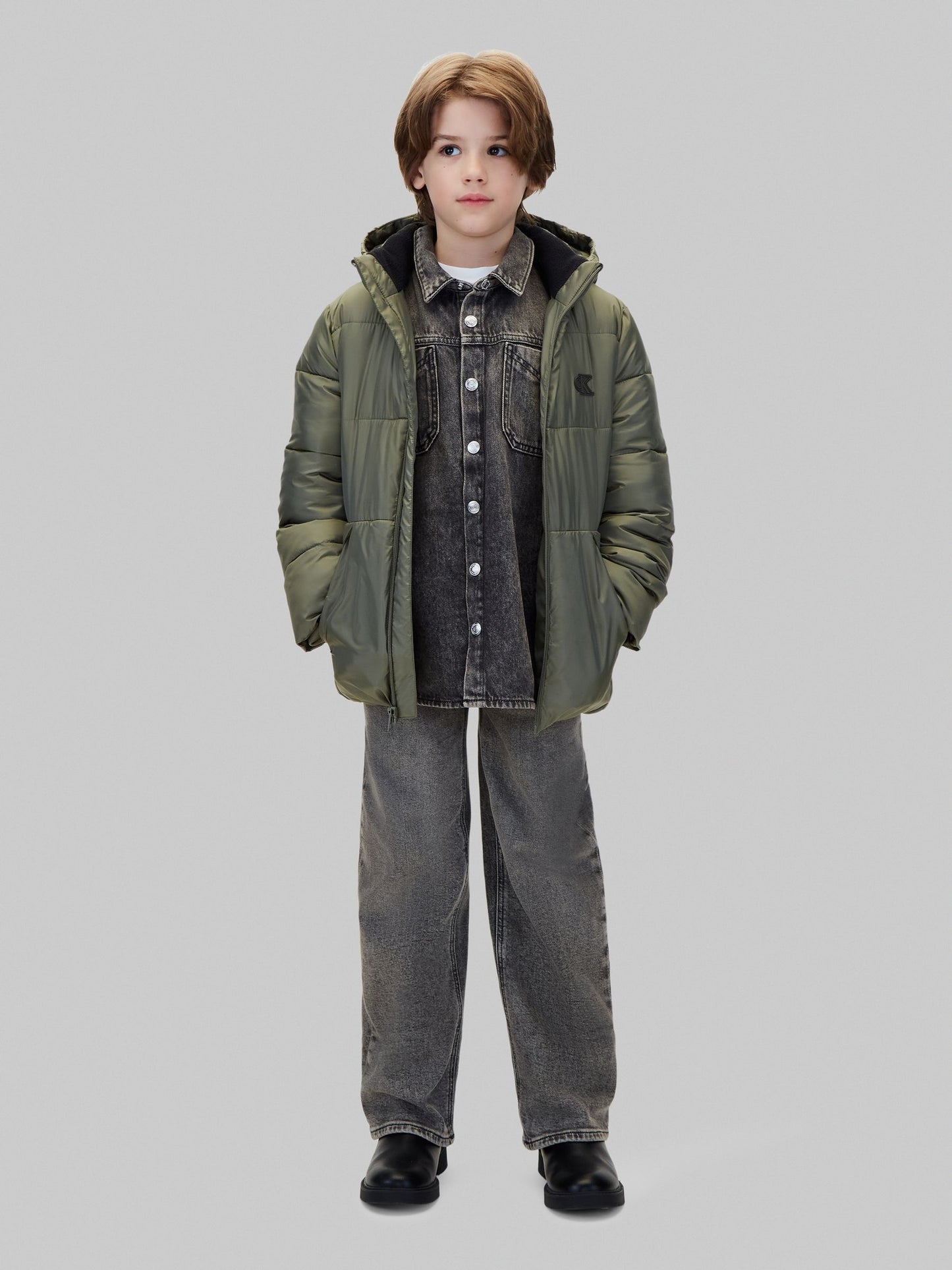 Dsiney Kidz - Calvin Klein Blue Kids Hooded Puffer Coat image 3