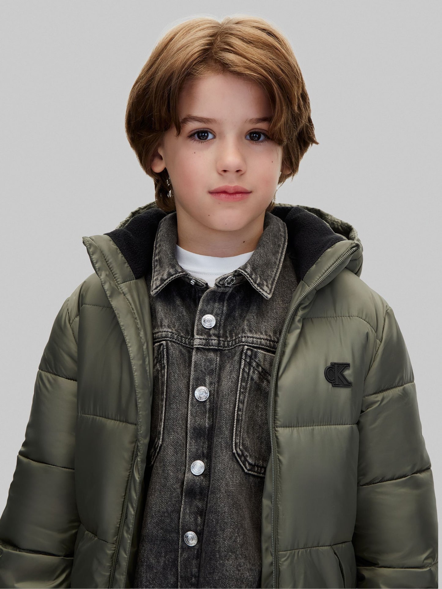 Dsiney Kidz - Calvin Klein Blue Kids Hooded Puffer Coat image 4