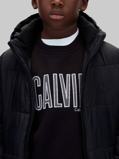 Dsiney Kidz - Calvin Klein PVH Black Kids Hooded Puffer Coat image 4