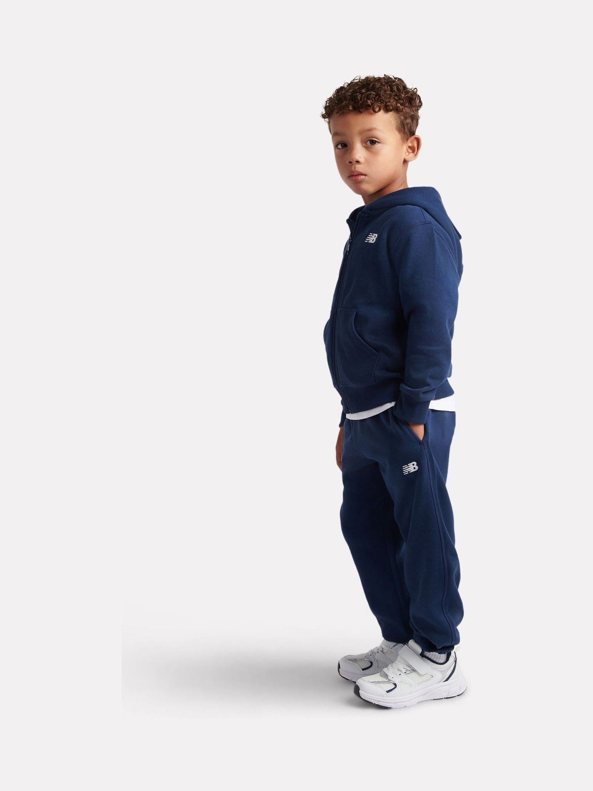New Balance Blue Small Logo Brushback Zip Through & Joggers Set - image 2