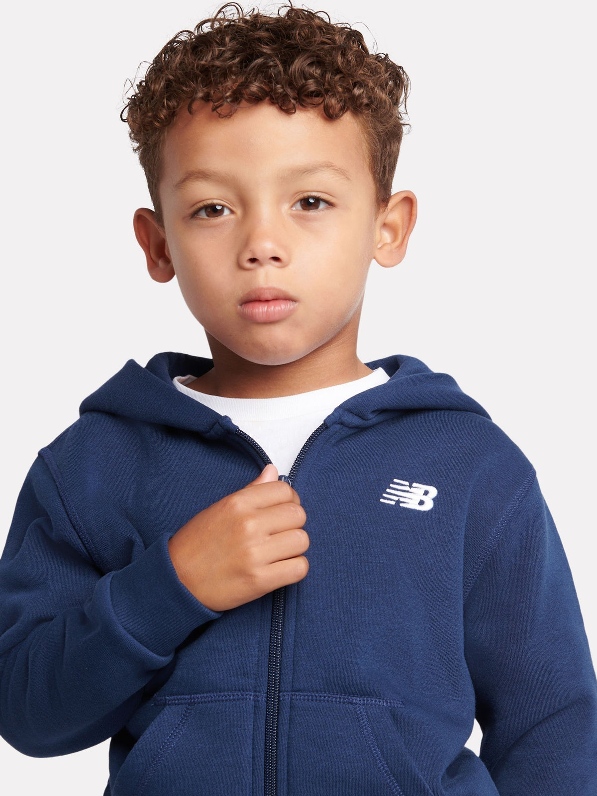 New Balance Blue Small Logo Brushback Zip Through & Joggers Set - image 4
