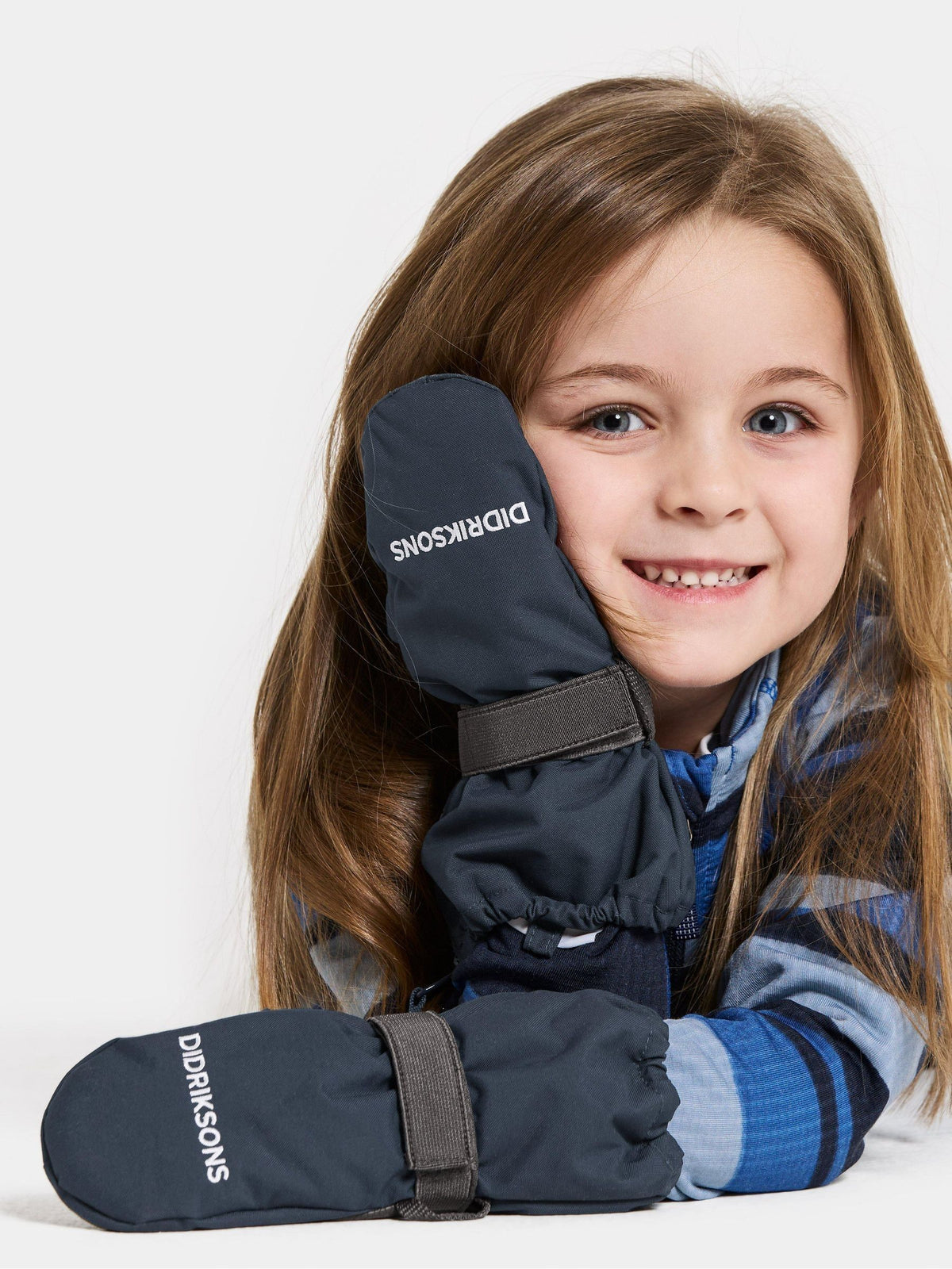 Didriksons Blue Biggles Waterproof Zip Mittens Gloves - image 1