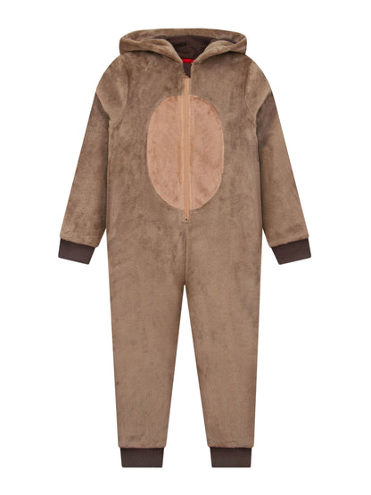 Harry Bear Brown Reindeer Novelty Super Soft Fleece Onesie With 3D Antler and Ears - image 8