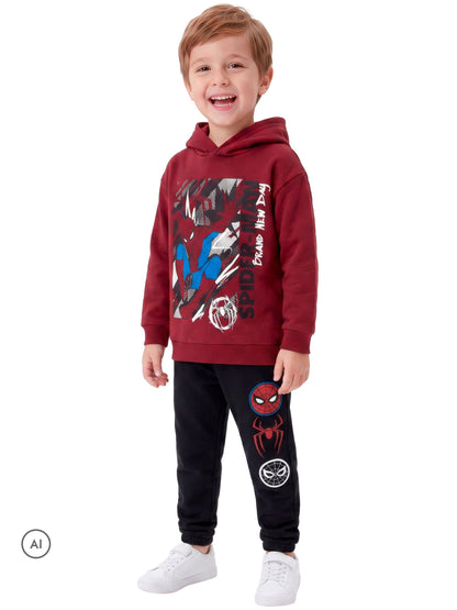 Character Red Marvel Spiderman Joggers and Hoodie Clothing Co ord Set - image 1