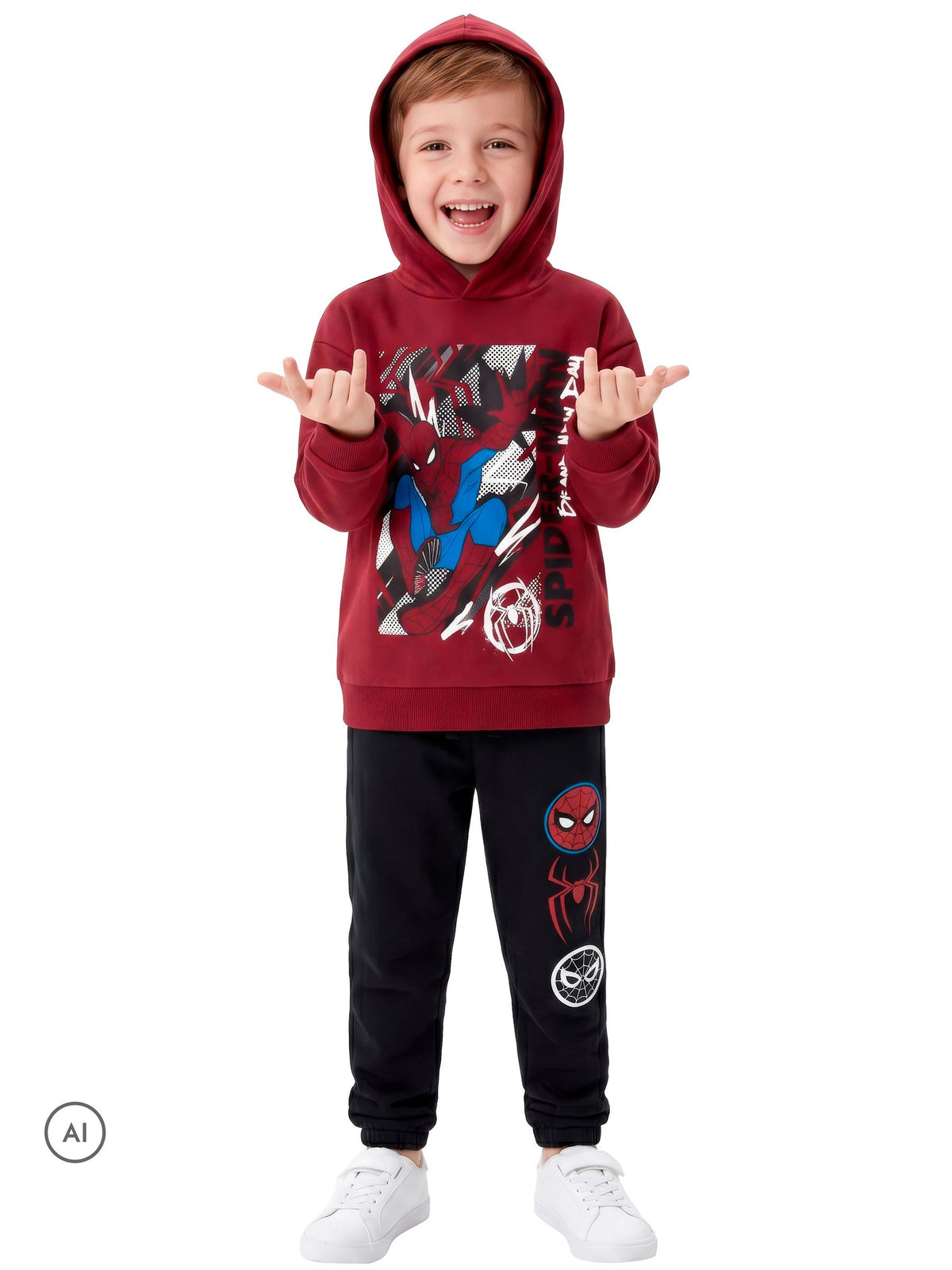 Character Red Marvel Spiderman Joggers and Hoodie Clothing Co ord Set - image 3