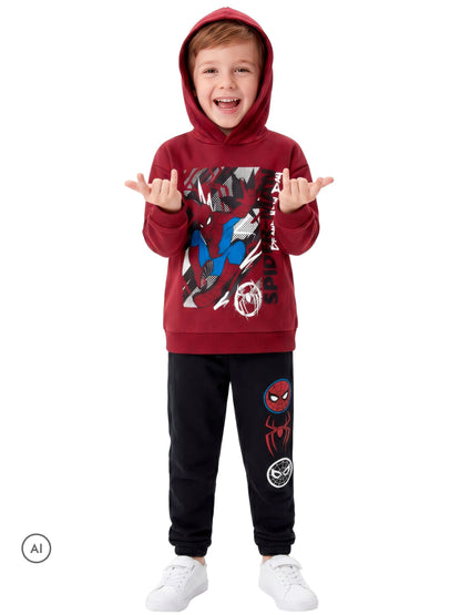 Character Red Marvel Spiderman Joggers and Hoodie Clothing Co ord Set - image 3
