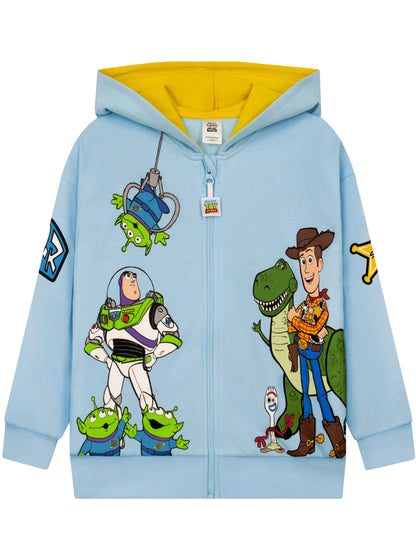 Dsiney Kidz - Character Blue Disney Toy Story Zip Through Hoodie With Back Print Logo image 1