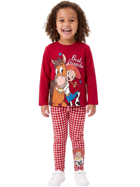 Dsiney Kidz - Character Red Disney Toy Story Leggings & Top Jessie and Bullseye Best Friends image 2
