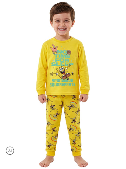 Character Yellow Sponge Bob Square Joggers Patrick and Gary Long Sleeve Pyjamas - image 2