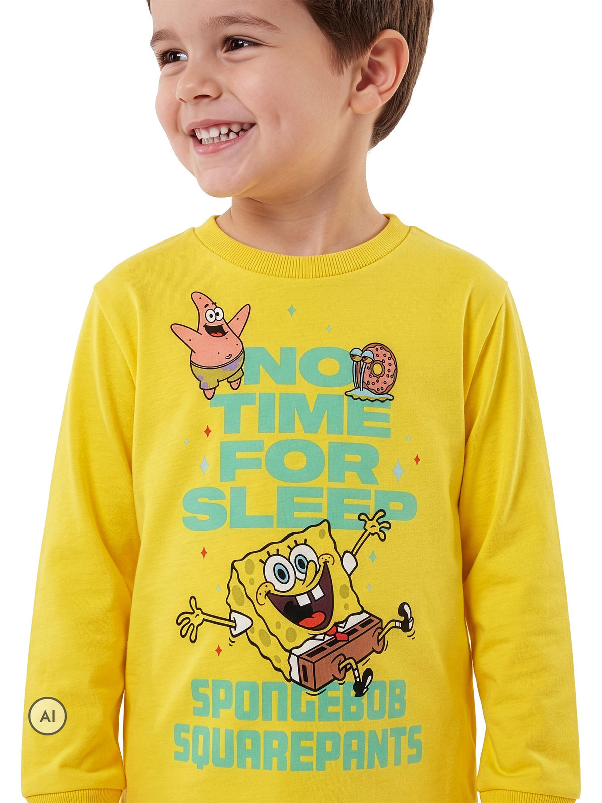 Character Yellow Sponge Bob Square Joggers Patrick and Gary Long Sleeve Pyjamas - image 4