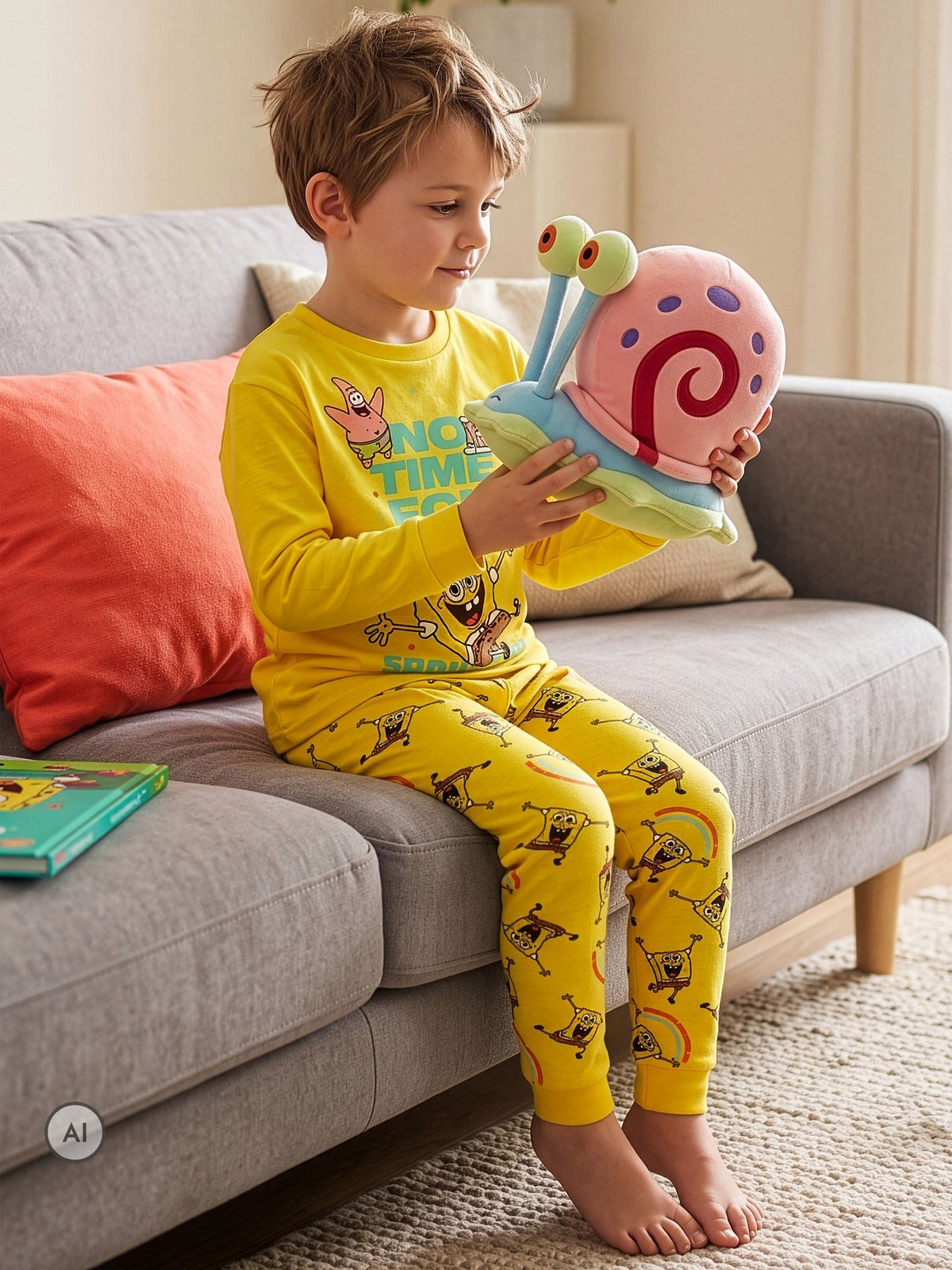 Character Yellow Sponge Bob Square Joggers Patrick and Gary Long Sleeve Pyjamas - image 7