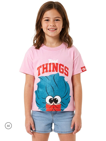 Character Pink Dr. Seuss The Cat In The Hat Thing 3 T-Shirt With Glitter Detail - image 2