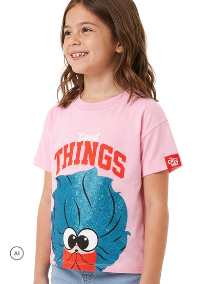 Character Pink Dr. Seuss The Cat In The Hat Thing 3 T-Shirt With Glitter Detail - image 4
