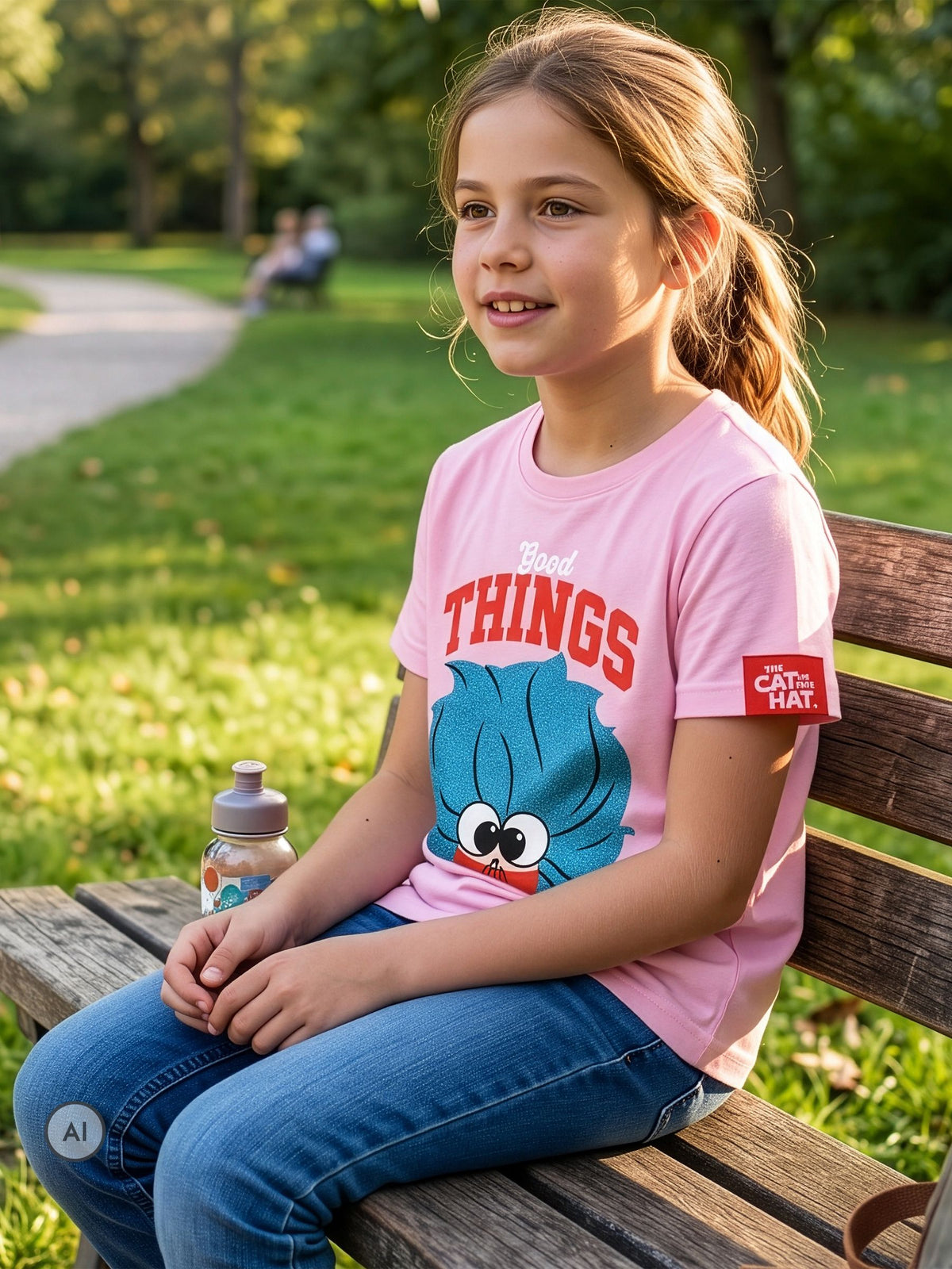Character Pink Dr. Seuss The Cat In The Hat Thing 3 T-Shirt With Glitter Detail - image 6