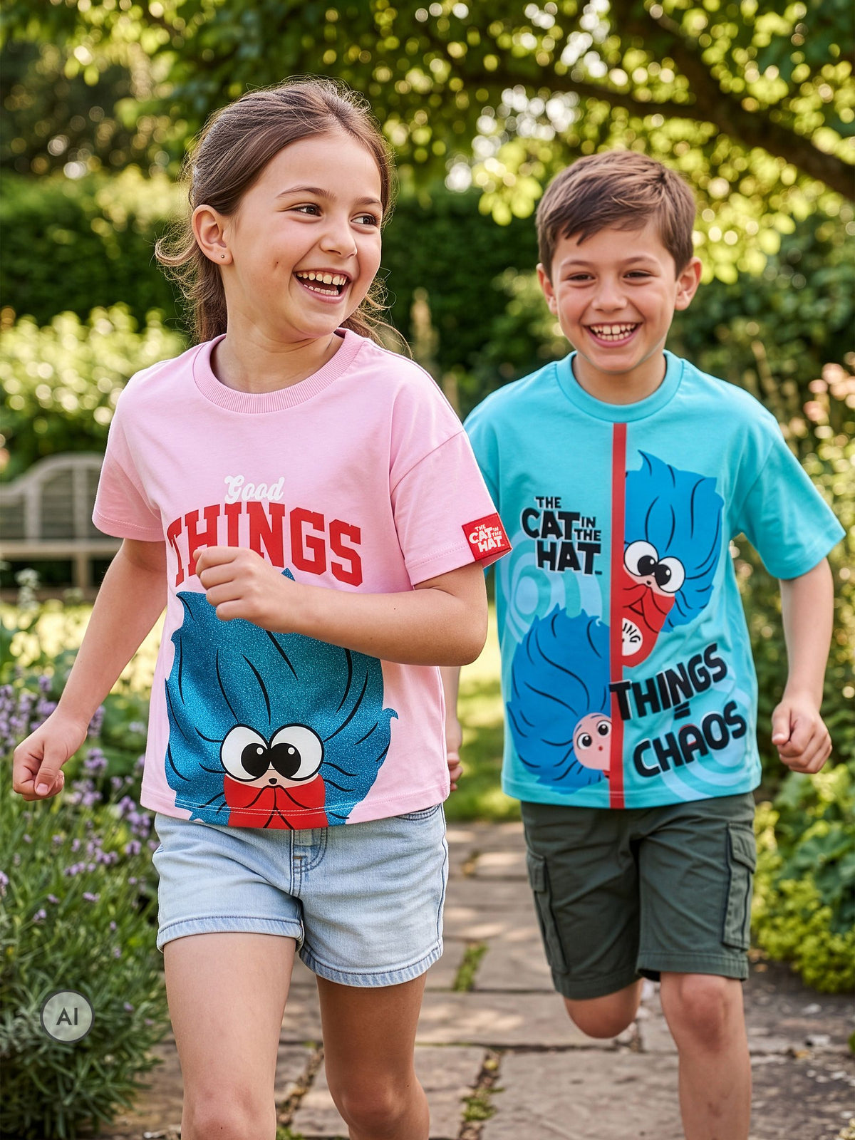 Character Pink Dr. Seuss The Cat In The Hat Thing 3 T-Shirt With Glitter Detail - image 7
