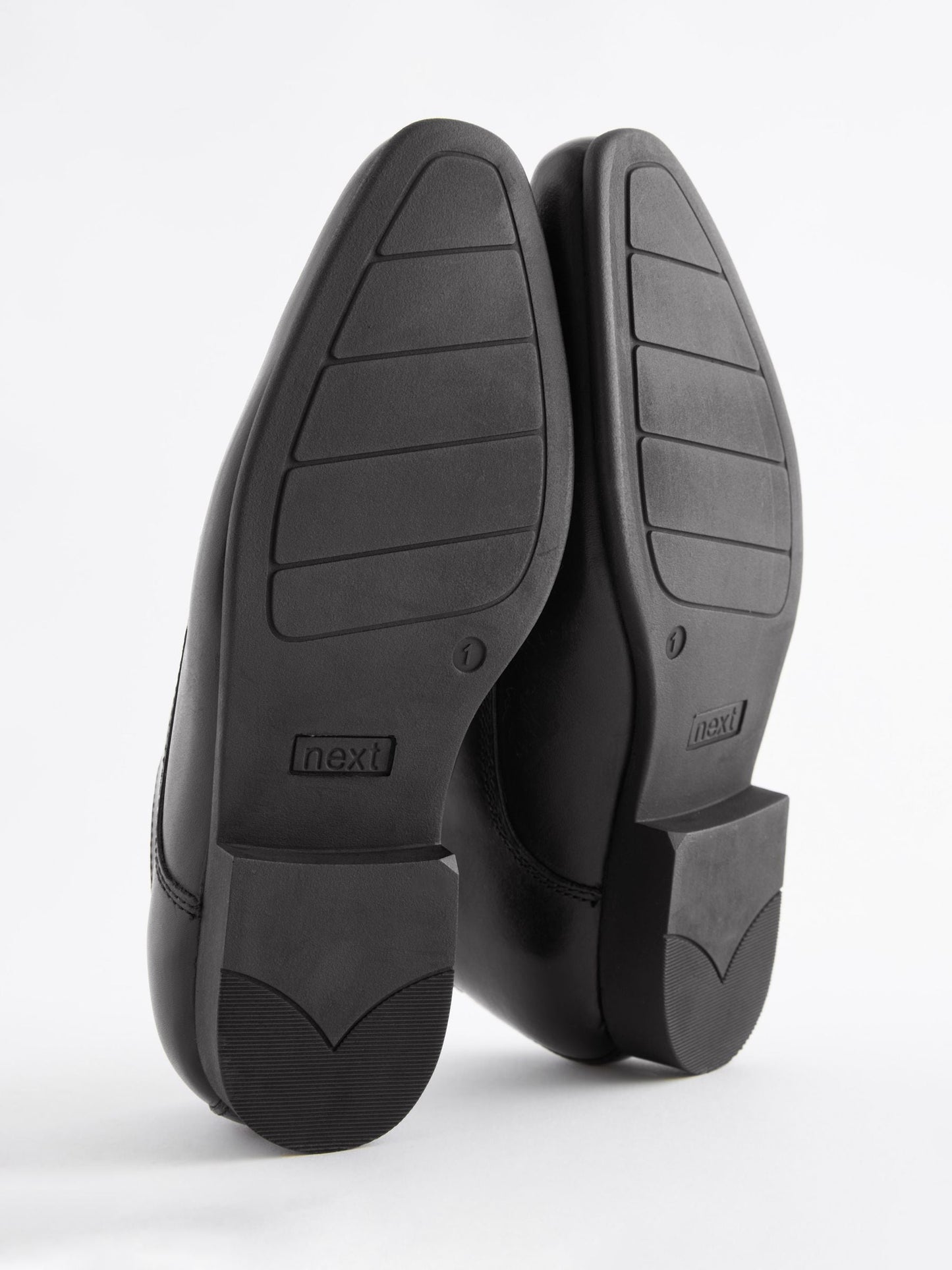 Black Standard Fit (F) School Leather Lace Up Shoes image 7