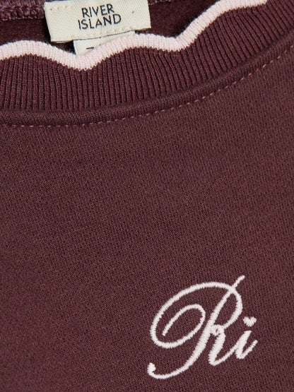 River Island Purple Scalloped Jumper Dress - image 3