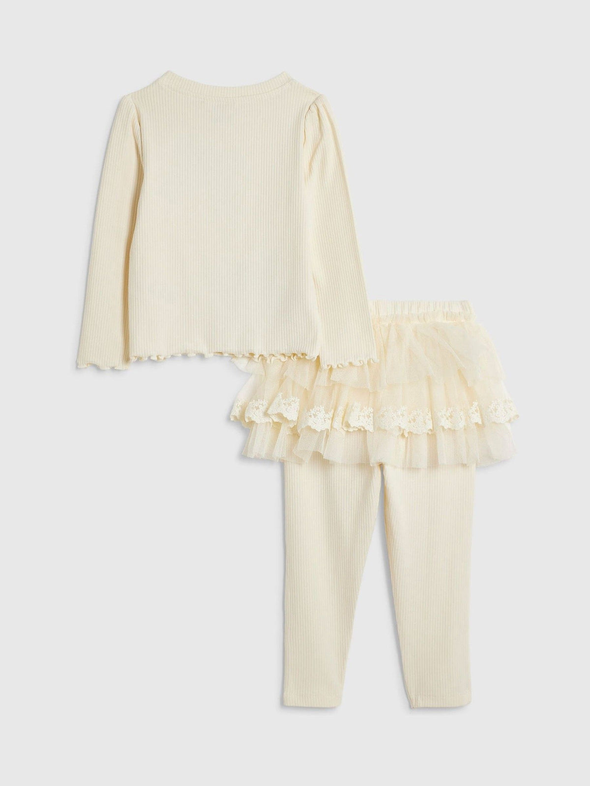 River Island Cream Sequin Bow Top & Leggings Set - image 2