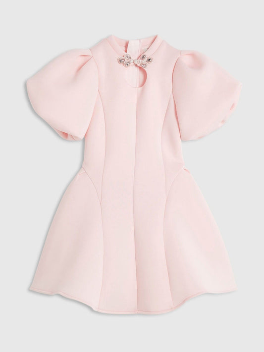 River Island Pink Frogging Scuba Dress - image 1