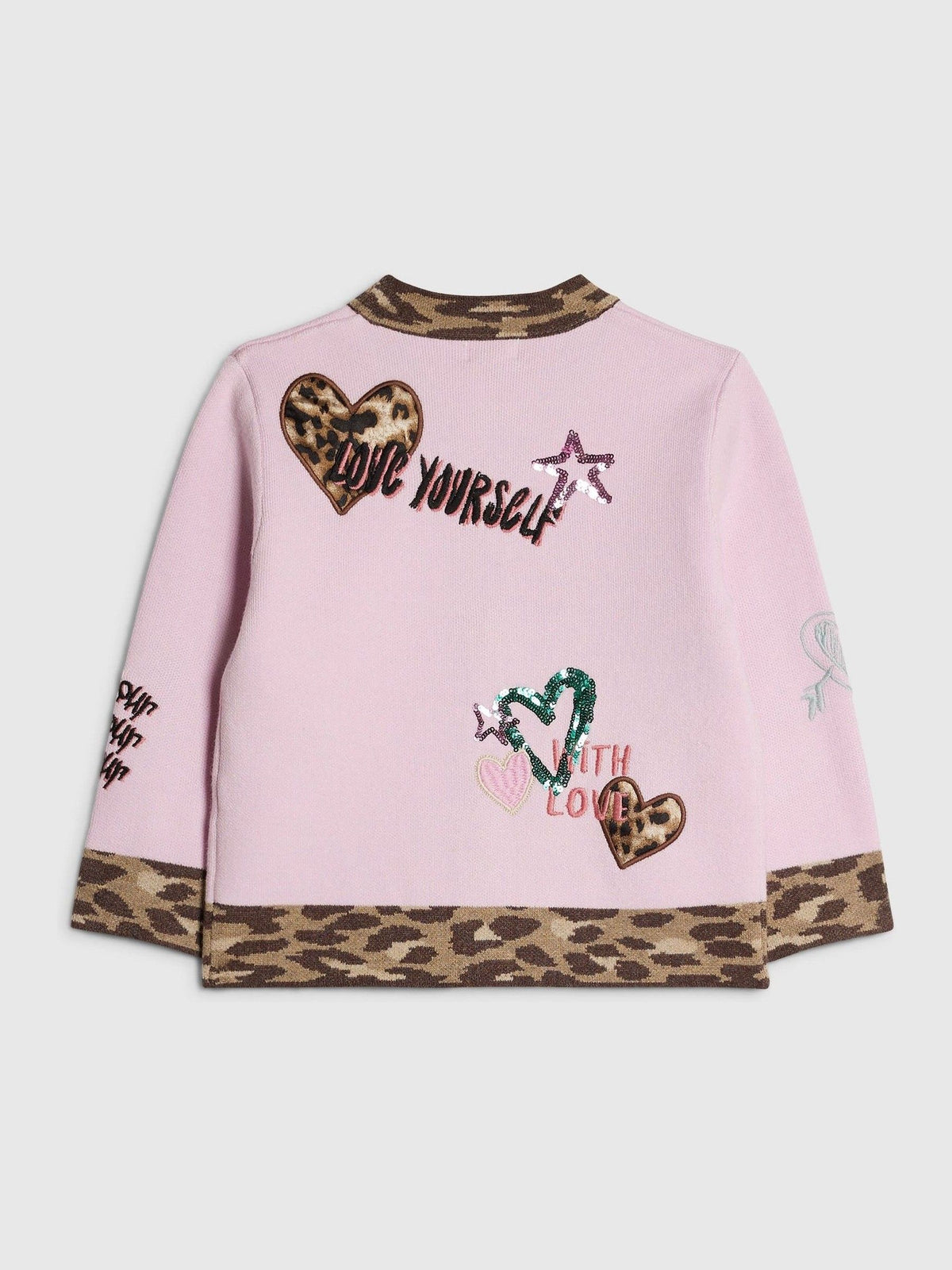River Island Pink Leopard Placket Cardigan - image 2