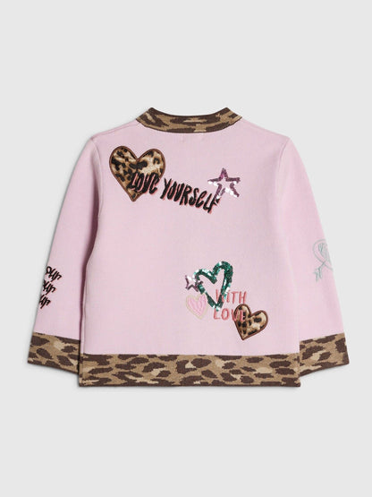 River Island Pink Leopard Placket Cardigan - image 2