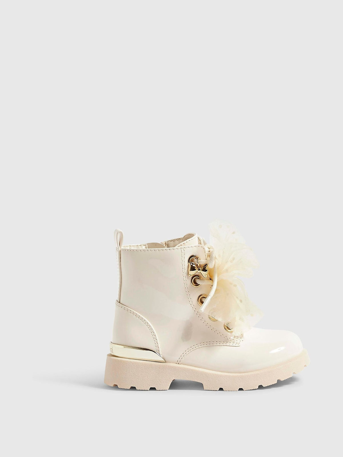 River Island Cream Lace Up Boots - image 2