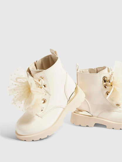 River Island Cream Lace Up Boots - image 3