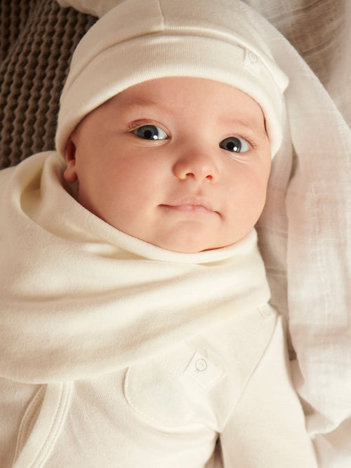 MORI White Supersoft Baby Hat image 1