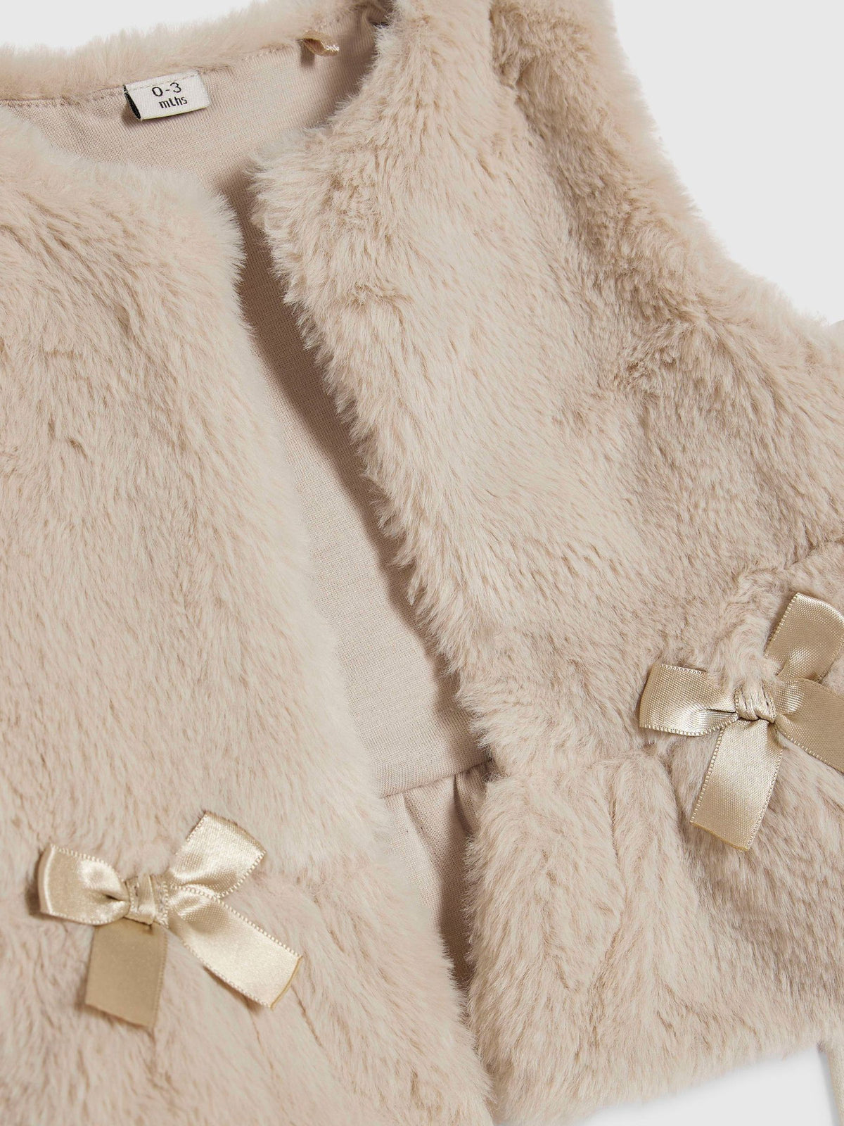 River Island Brown Faux Fur Gilet with Ribbed Bodysuit & Leggings Set - image 4