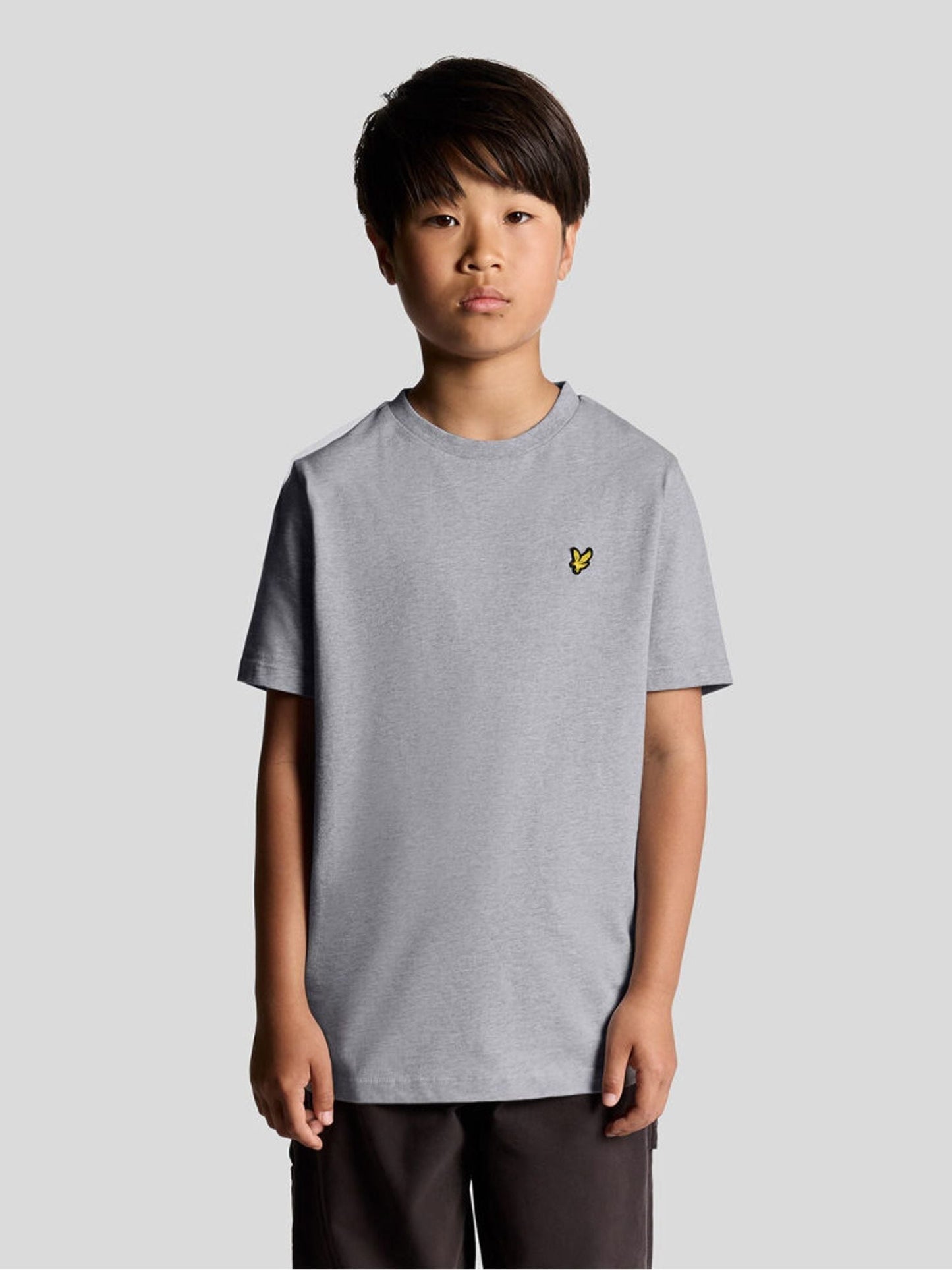 Dsiney Kidz - Lyle & Scott Light Grey Marl Crew Neck T-Shirt image 1