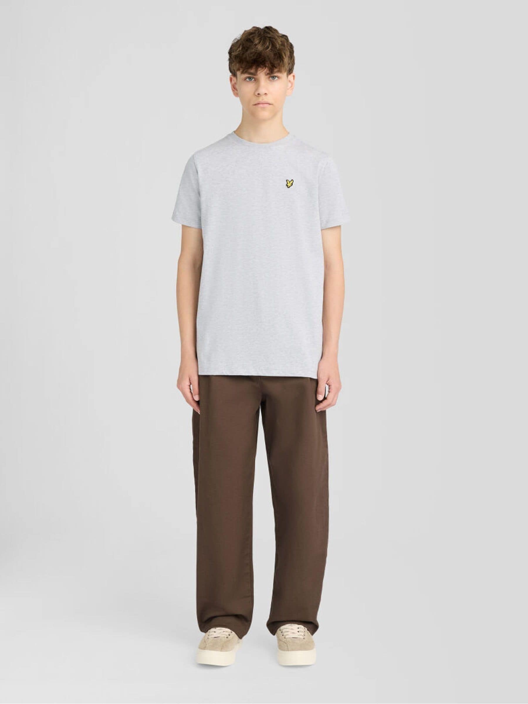 Dsiney Kidz - Lyle & Scott Light Grey Marl Crew Neck T-Shirt image 2
