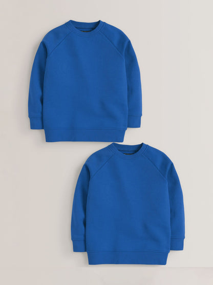 Dsiney Kidz - Blue Crew Neck School Sweater 2 Pack (3-16yrs) image 1