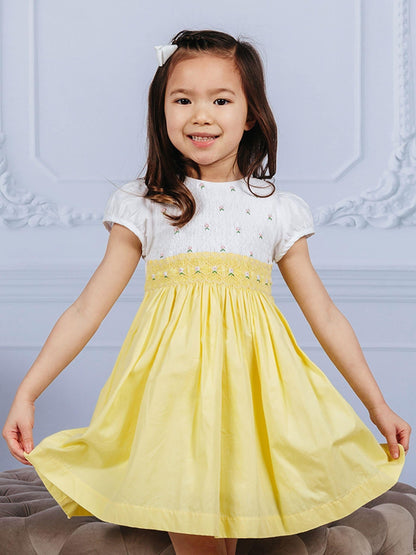 Yellow Rose Hand Smocked Dress image 1