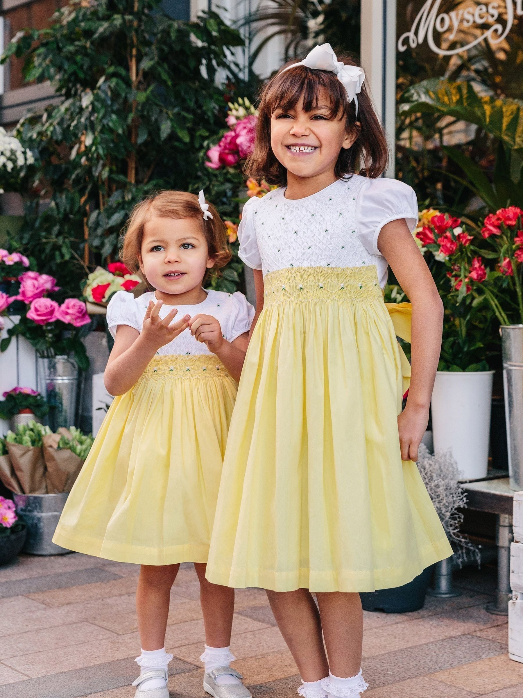 Yellow Rose Hand Smocked Dress image 3
