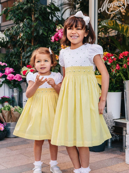 Yellow Rose Hand Smocked Dress image 3
